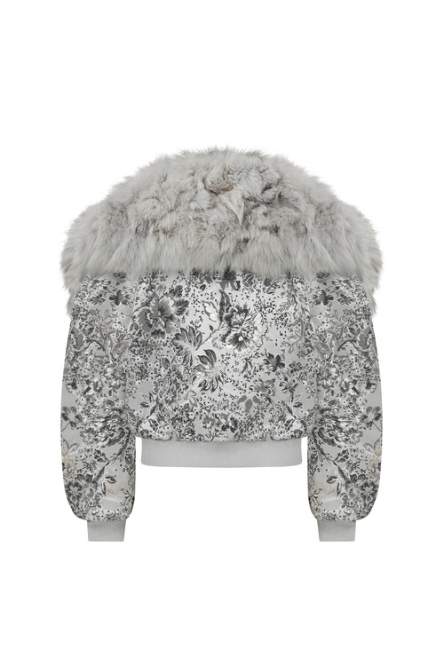 Brunı Kürk Detaylı Kısa Beyaz Mont