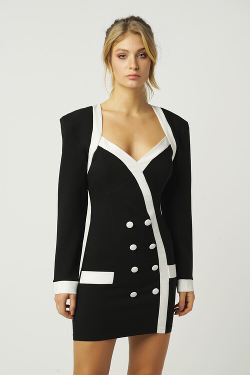 Ramaela Waistcoat Black Mini Dress